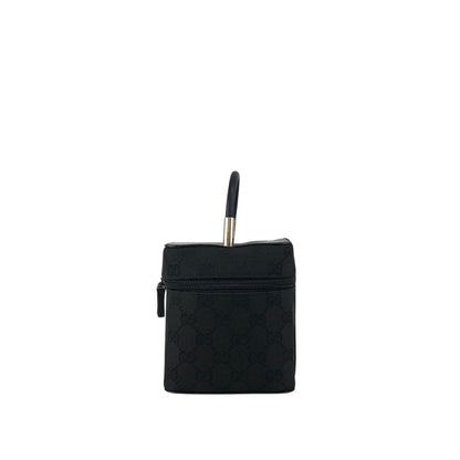 GUCCI GG Canvas Handbag Vanity bag Black Vintage menarj