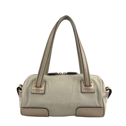 LOEWE Anagram Small Boston bag Handbag Beige Vintage educhp