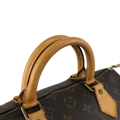 LOUIS VUITTON Monogram Handbag Boston bag Brown Vintage s2cksy