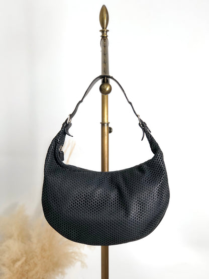 Christian Dior CD Logo Shoulder bag Hobobag Black Vintage psjdu3