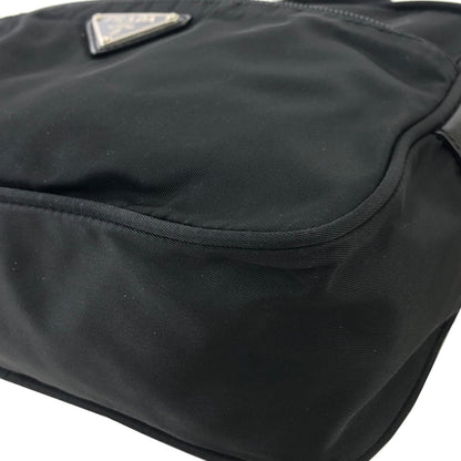 PRADA Triangle Logo Nylon Shoulder bag Black Vintage nzkhnd
