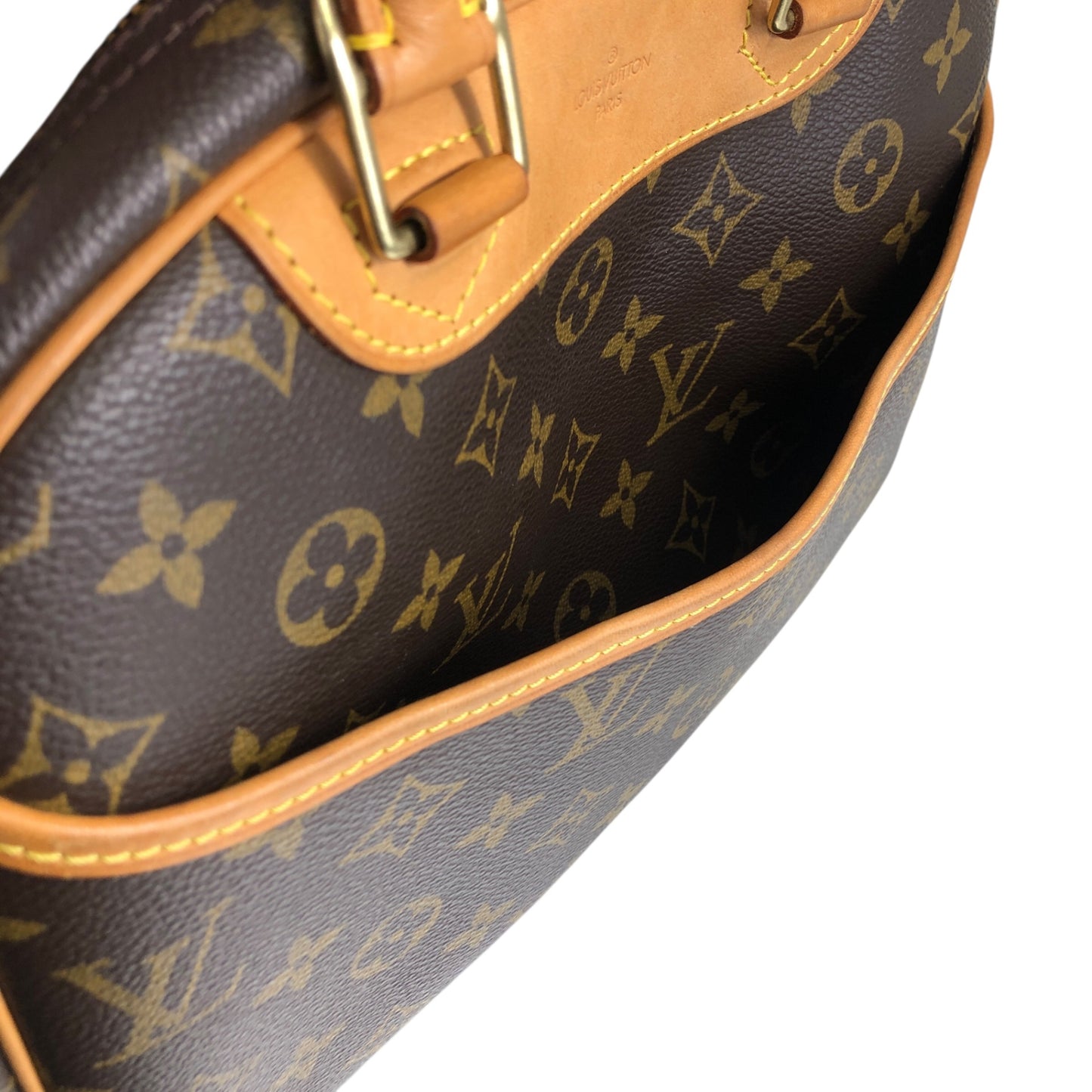 LOUIS VUITTON Monogram Handbag Brown Vintage wmhwus