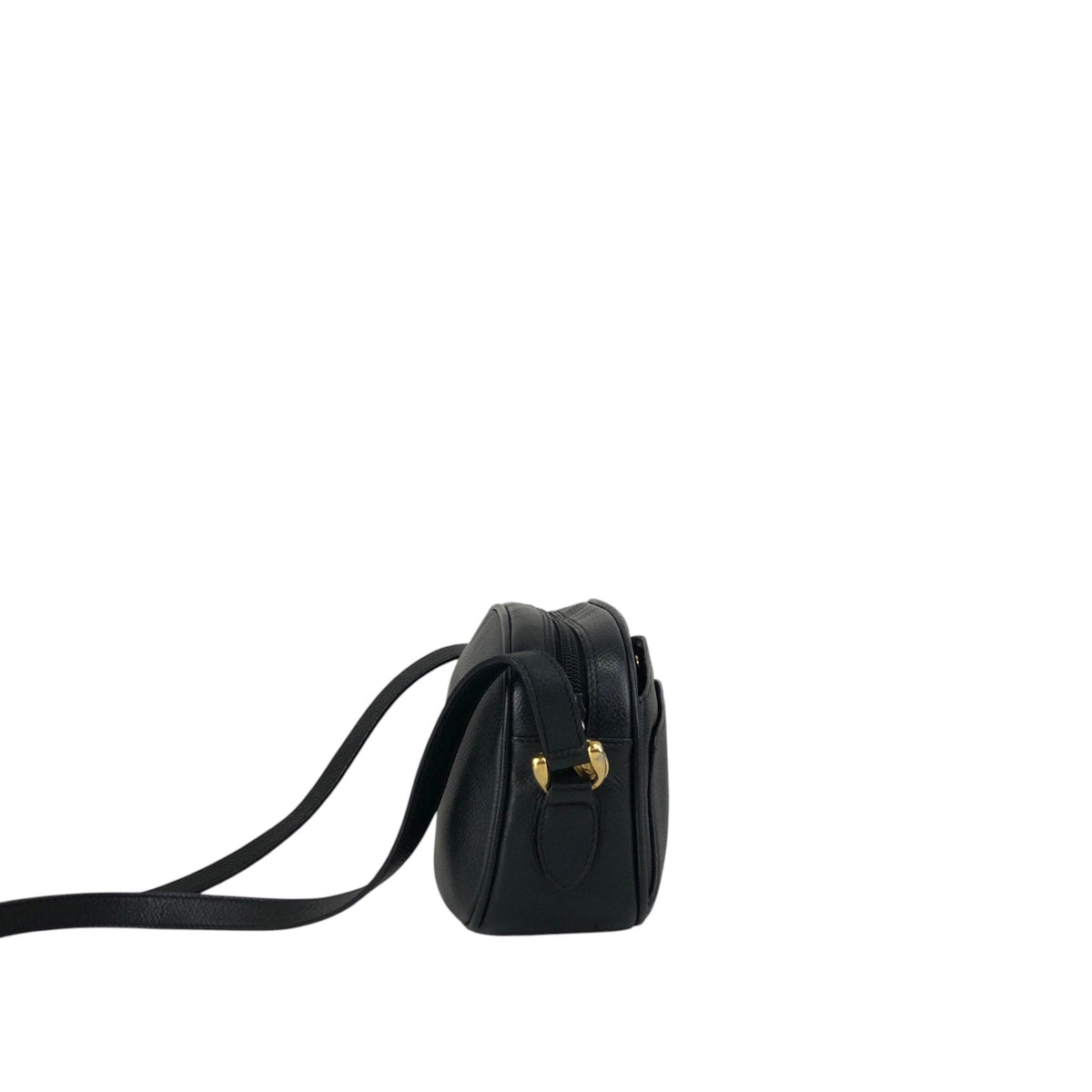 GUCCI GG Logo Motif Shoulder bag Black Vintage batagd