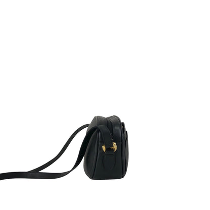 GUCCI GG Logo Motif Shoulder bag Black Vintage batagd