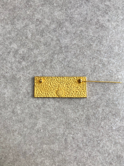 CELINE Arc de Triomphe Brooch Gold Vintage uegk83