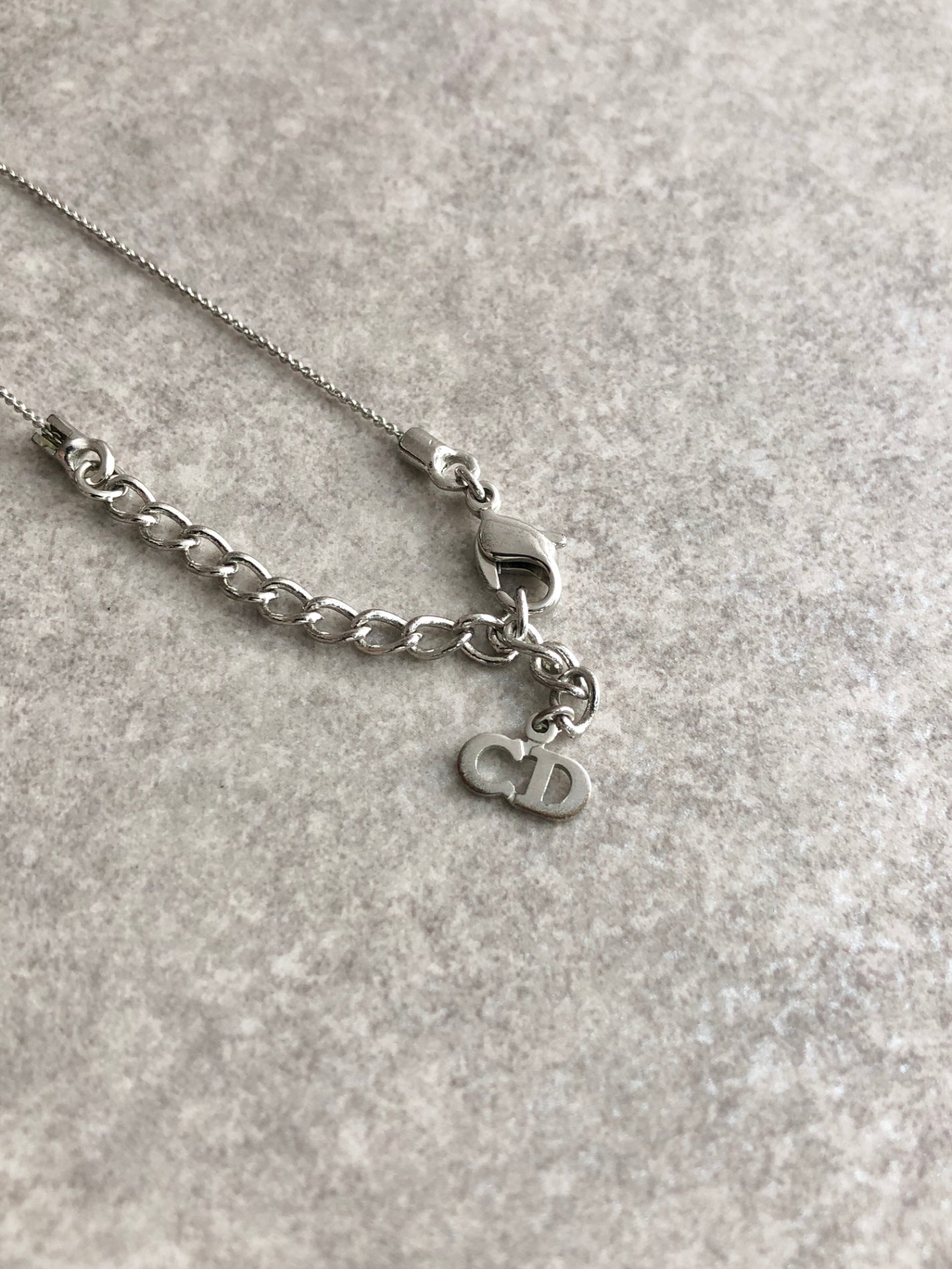 Christian Dior CDロゴネックレス シルバー Christian Dior CD Logo Necklace Silver Vintage i6gu8f