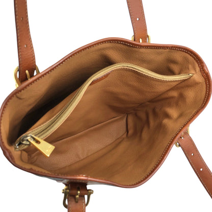 CELINE Macadam Blason Handbag Totebag Brown Vintage rfx5gg