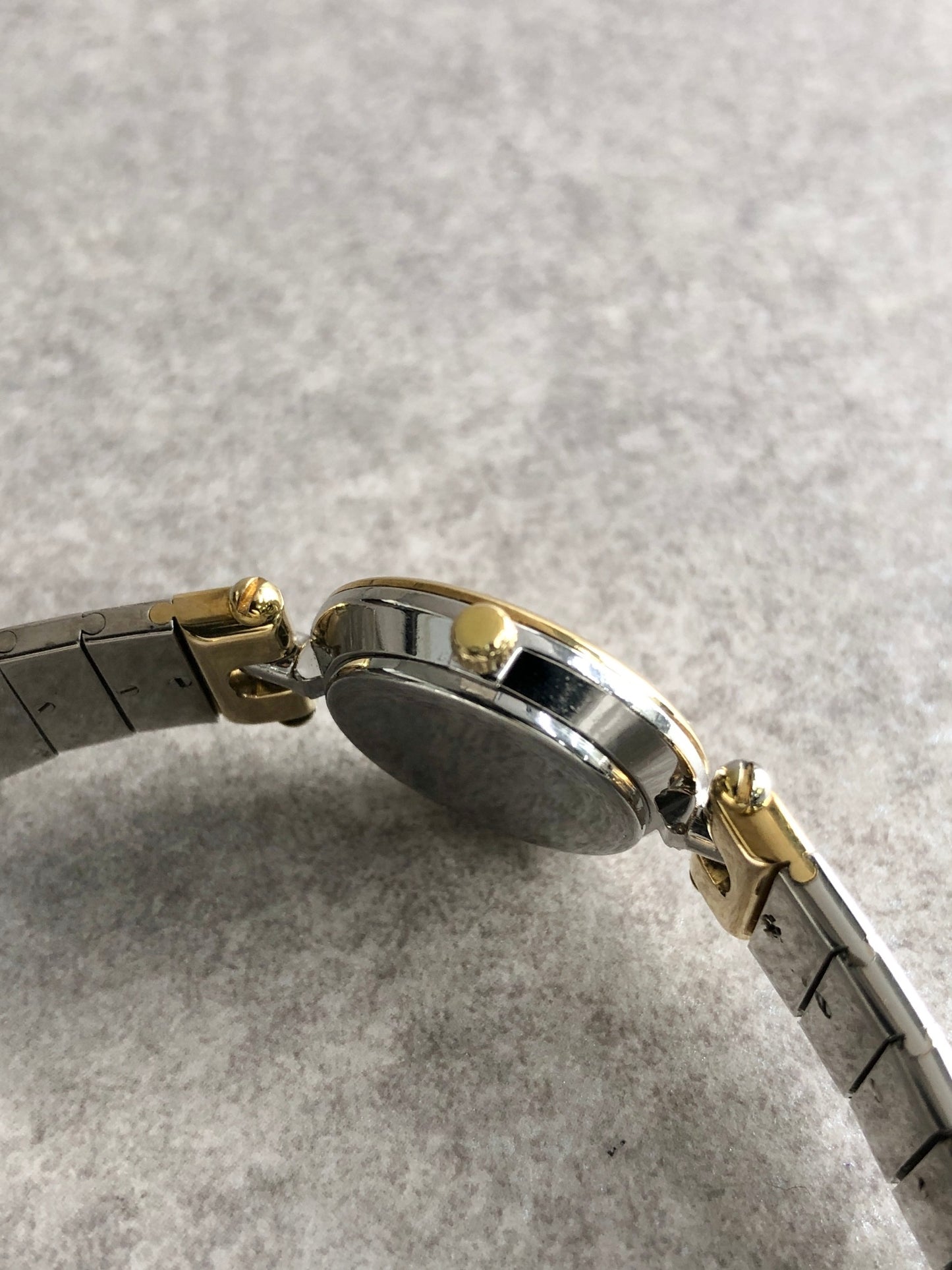 Christian Dior Logo Quartz Watch Silver×Gold 3025 Vintage ngmhnw