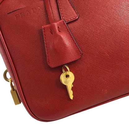 PRADA Logo Padlock Handbag Red Vintage udugdn