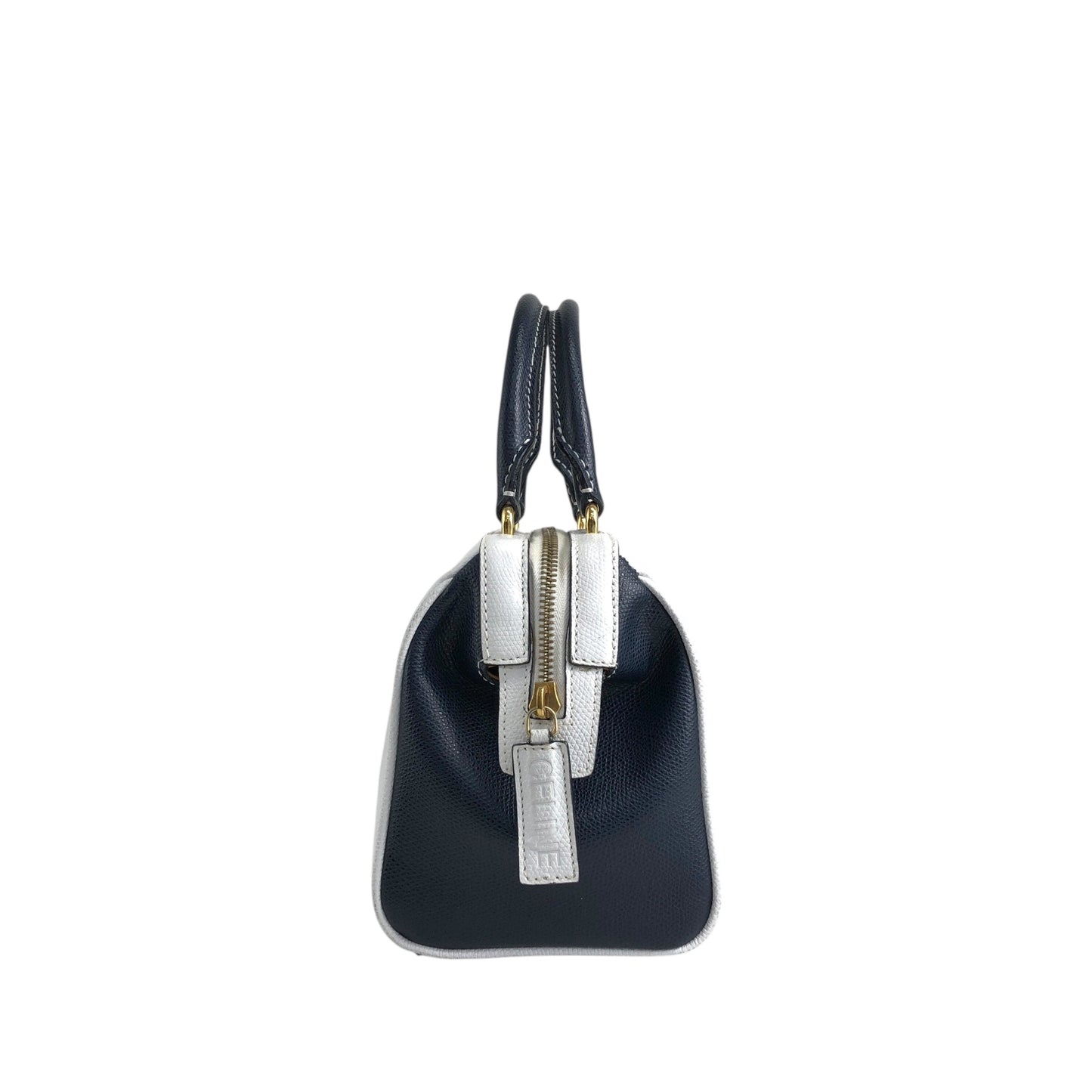 CELINE Two-way Small Boston bag Shoulder bag White×Navy Vintage gbtb54