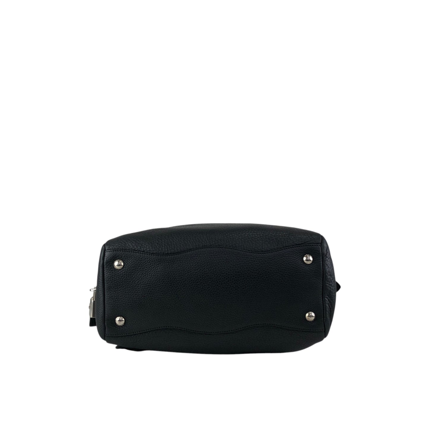 PRADA Logo Embossed Small Boston bag Handbag Black Vintage ydeszs