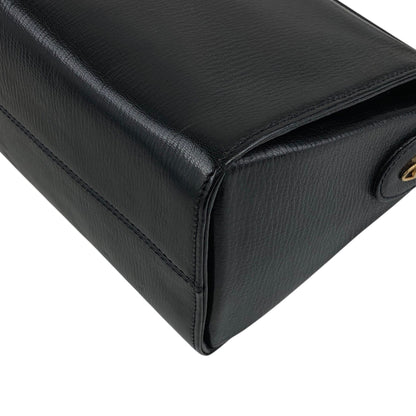 FENDI Logo Embossed Handbag Black Vintage yyxgsd