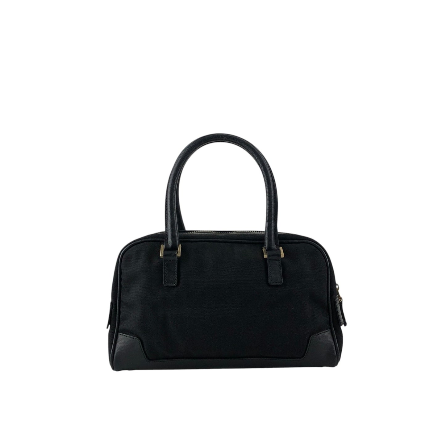 GUCCI Logo Small Boston bag Handbag Black Vintage zw2fwz