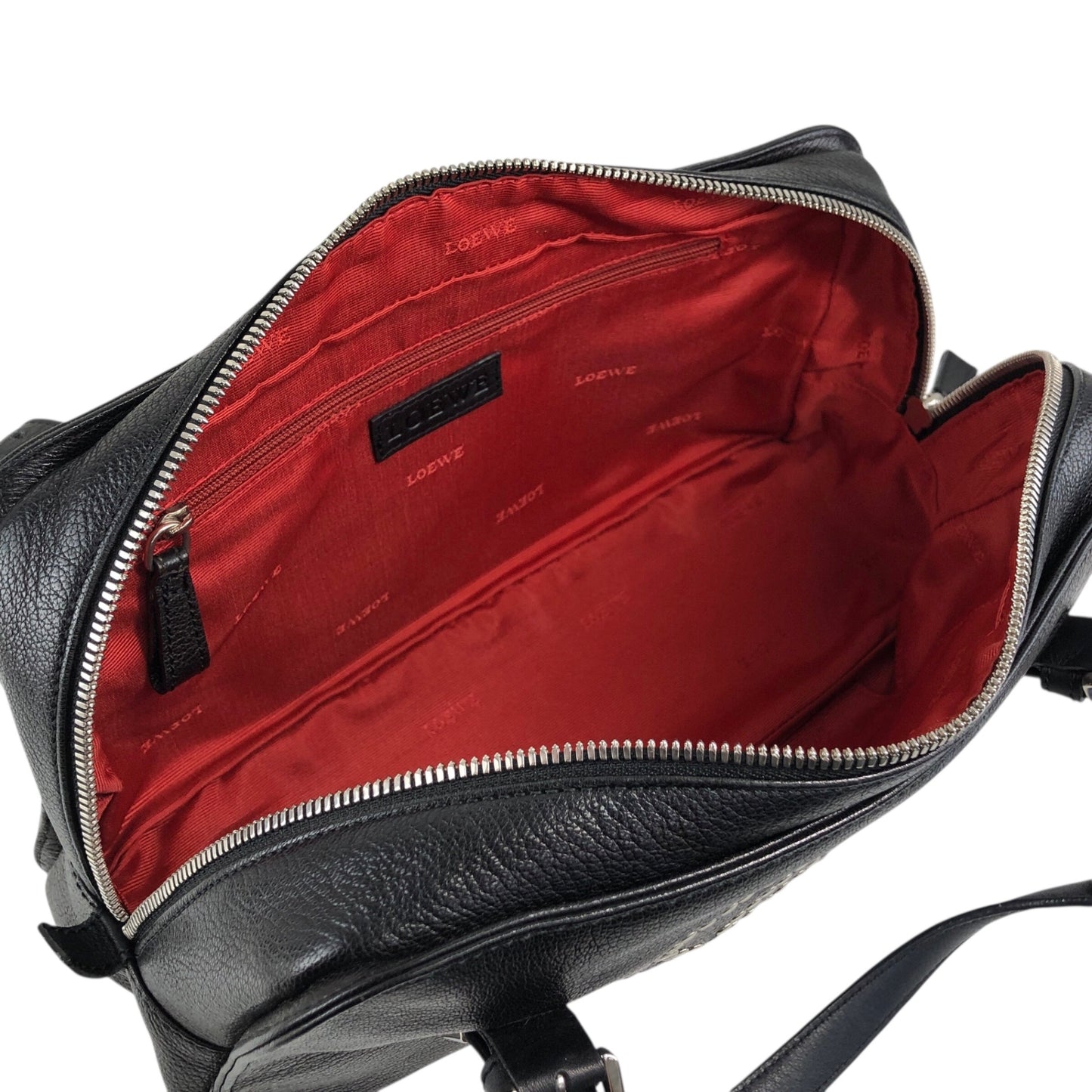 LOEWE Anagram Small Boston bag Handbag Black Vintage ebimhj