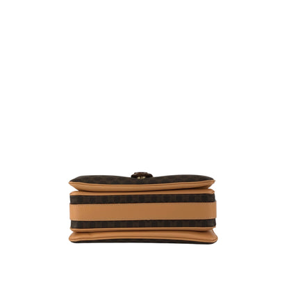 CELINE Macadam Blason Shoulder bag Brown Vintage cwx3rn