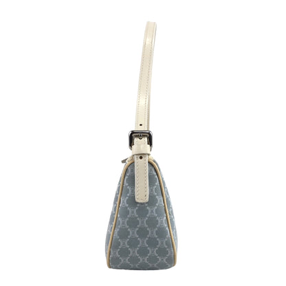 CELINE Macadam Shoulder bag Hobobag Light Blue Vintage c2caxc