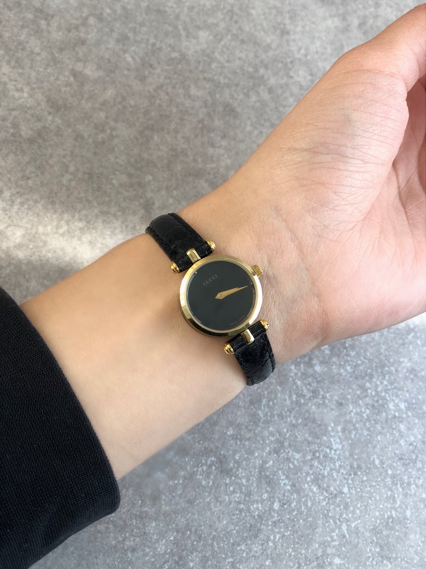 GUCCI Quartz Watch Black Vintage tbwk7u