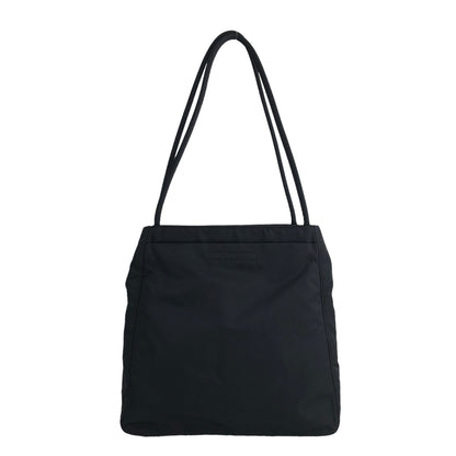 PRADA Triangle Logo  Nylon Handbag Totebag Black Vintage bbewsu