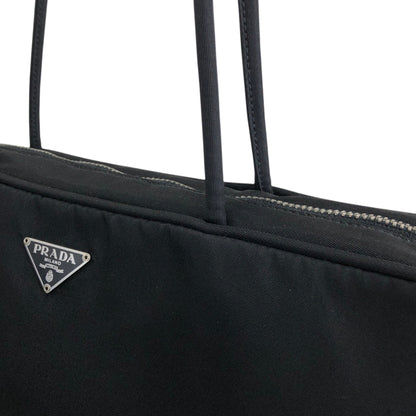PRADA Triangle Logo Padlock Totebag Black Vintage ggz5as