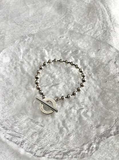 GUCCI Logo Bracelet Silver Vintage x5scvr