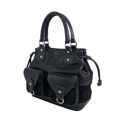 LOEWE Anagram Handbag Black Vintage f2nkhu