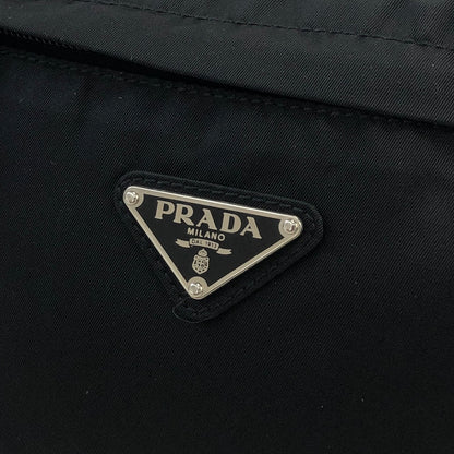 PRADA Triangle Logo Nylon Belt Bag Sling Bag Black Vintage jwamw5