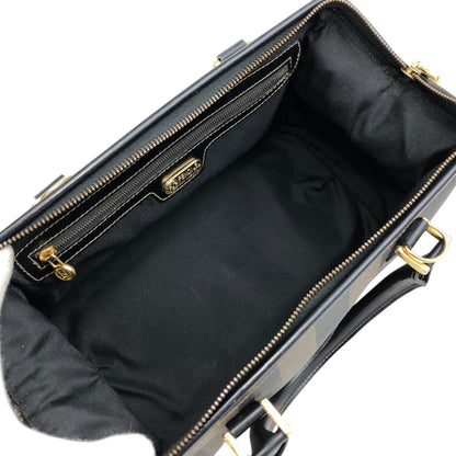 FENDI Pecan Two-way Small Boston bag Shoulder bag Black Vintage ze6stg