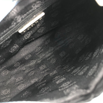 LOEWE Logo Motif Embossed Round Leather Two-way  Handbag Shoulder bag Sky blue Vintage 64bpxh