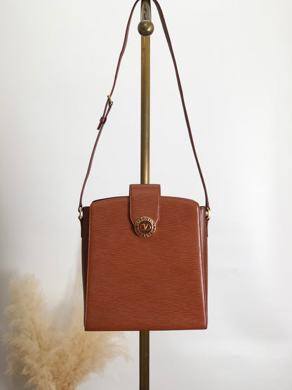 VALENTINO GARAVANI Logo Shoulder bag Brown Vintage 3vzxyh