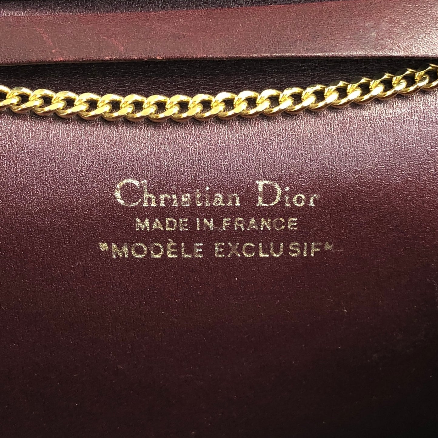 Christian Dior Trotter Chain Shoulder bag Red Vintage pt2z62