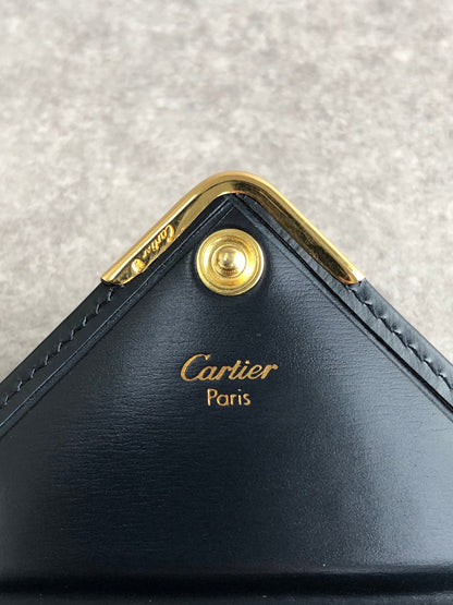 Cartier Coin Purse Black Vintage f2egru