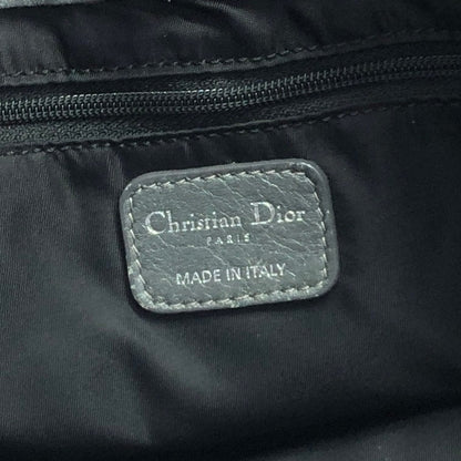 Christian Dior Cannage Logo Charm Handbag Gray Vintage sbfih8