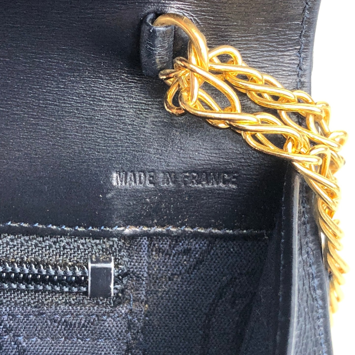 Cartier Chain Shoulder bag Navy Vintage s7zk4c
