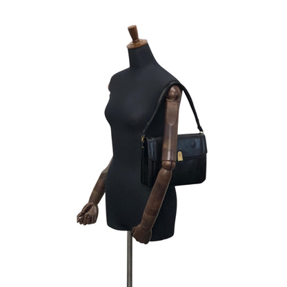 Yves Saint Laurent YSL Logo Shoulder bag Black Vintage 67eb7u