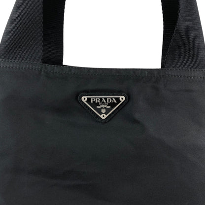 PRADA Tessuto Triangle Logo Totebag Black Vintage dmp62y