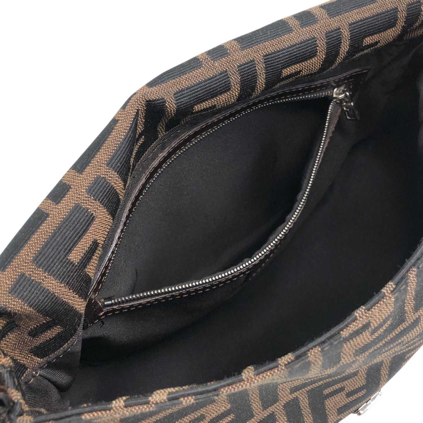 FENDI Zucca Mamma Baguette Shoulder bag Brown Vintage rj4ghi