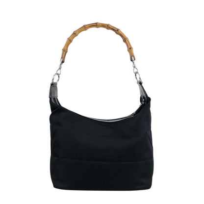 GUCCI Bamboo Shoulder bag Black Vintage vubsbu