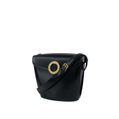 CELINE Circle Logo Shoulder bag Black Vintage kfiinf