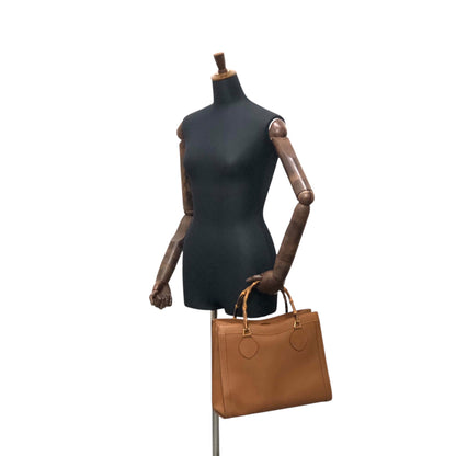 GUCCI Bamboo Handbag Brown Vintage  mxx3h2