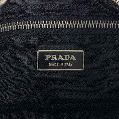 PRADA Tessuto Triangle Logo Shoulder bag Hobobag Black Vintage uxyr4i