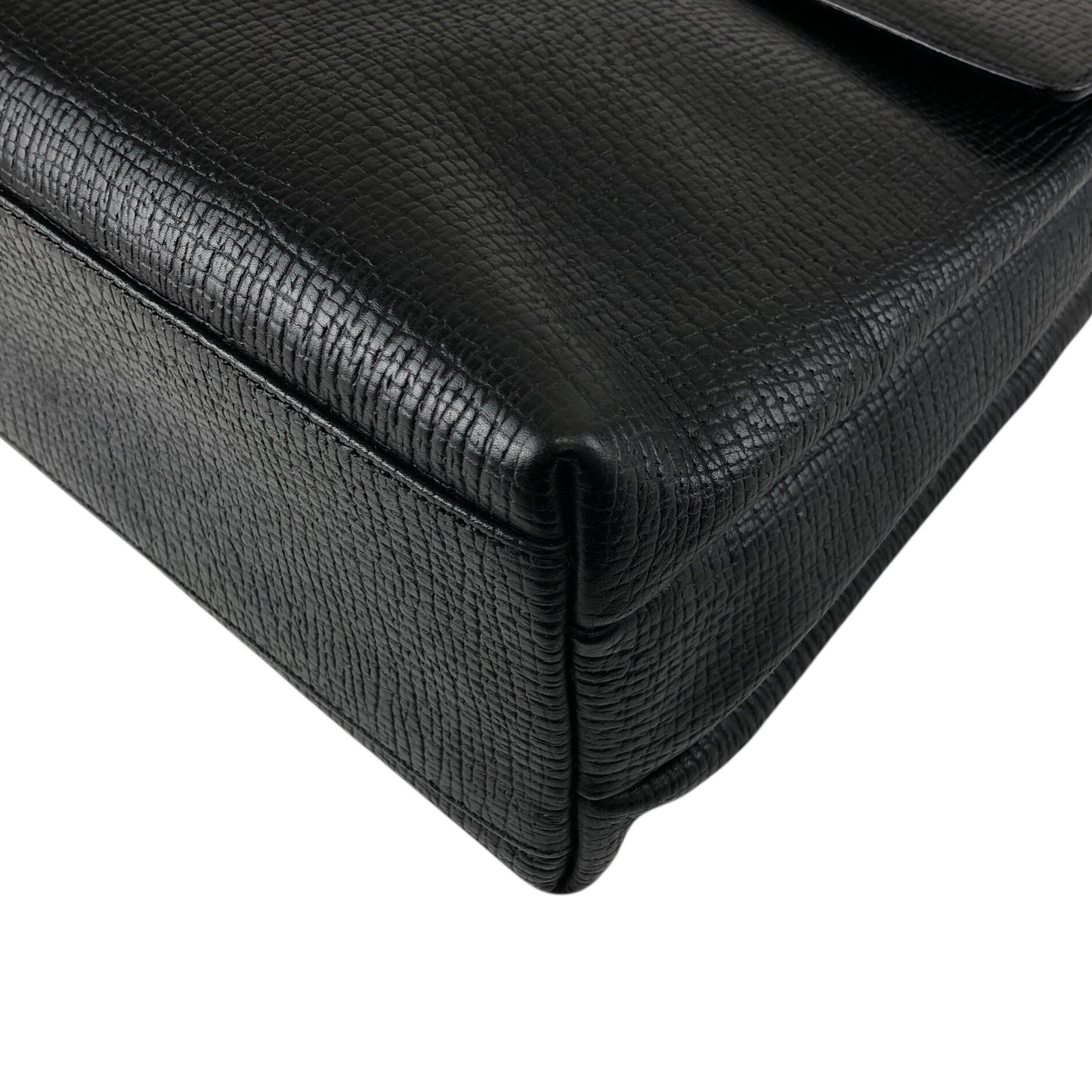 LOEWE Logo Embossed Shoulder bag Black Vintage htcz22