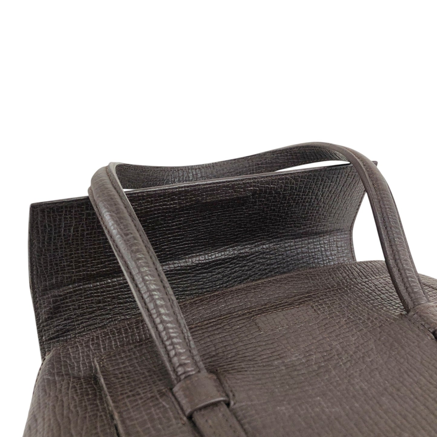LOEWE Logo Embossed Handbag Brown Vintage xdd6ie