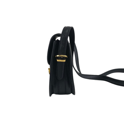 CELINE Gancini Crossbody Shoulder bag Black Vintage pdxcg6