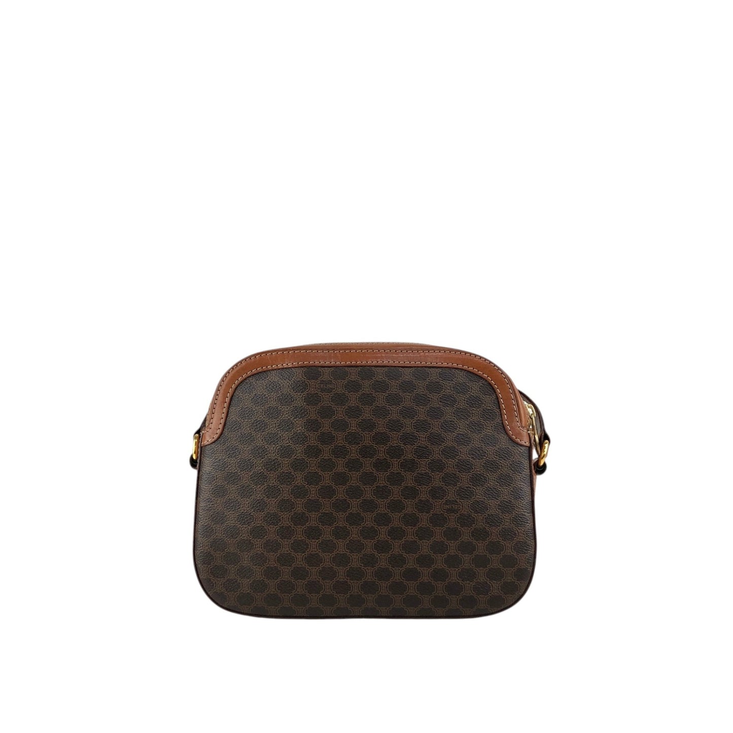 CELINE Macadam Blason Shoulder bag Brown Vintage bp2ksi