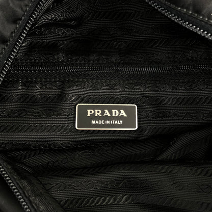 PRADA Tessuto Triangle Logo Totebag Black Vintage jztkxu