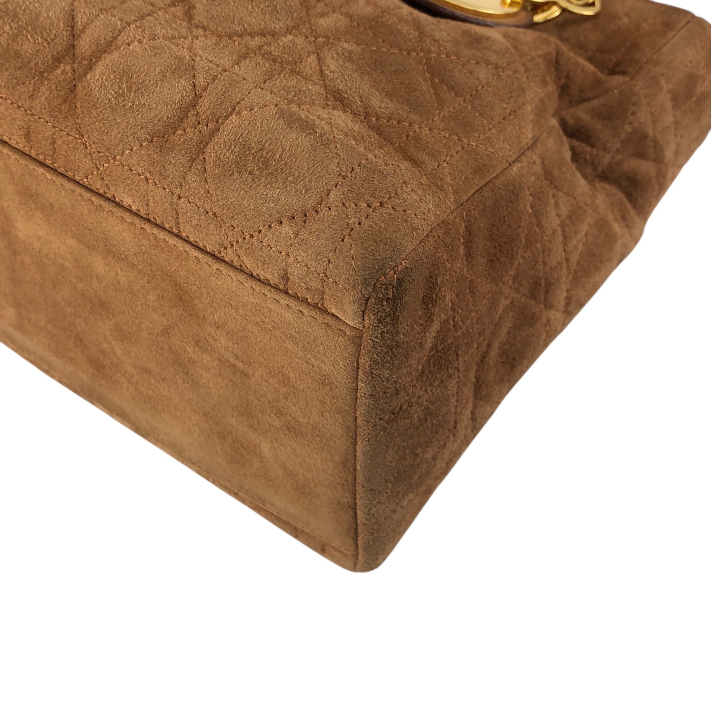 Christian Dior Lady Dior Cannage Two-way Handbag Shoulder bag Brown Vintage thfb5y