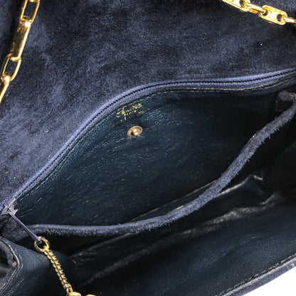 CELINE Blason Chain Shoulder bag Navy Vintage bppgsa