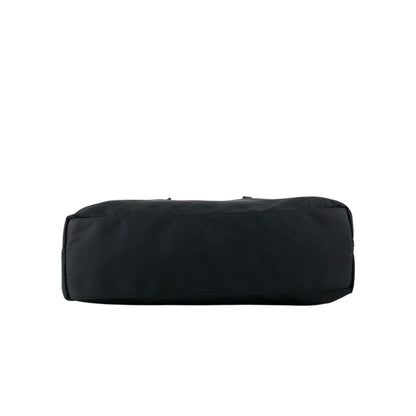 PRADA Tessuto Triangle Logo Totebag Black Vintage weepxg