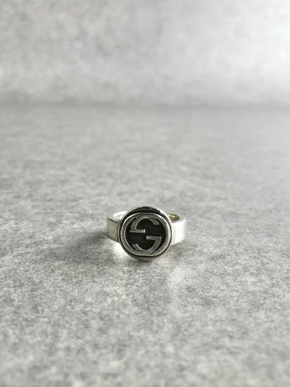GUCCI Interlocking SILVER925 Ring Silver Vintage tbd5y7