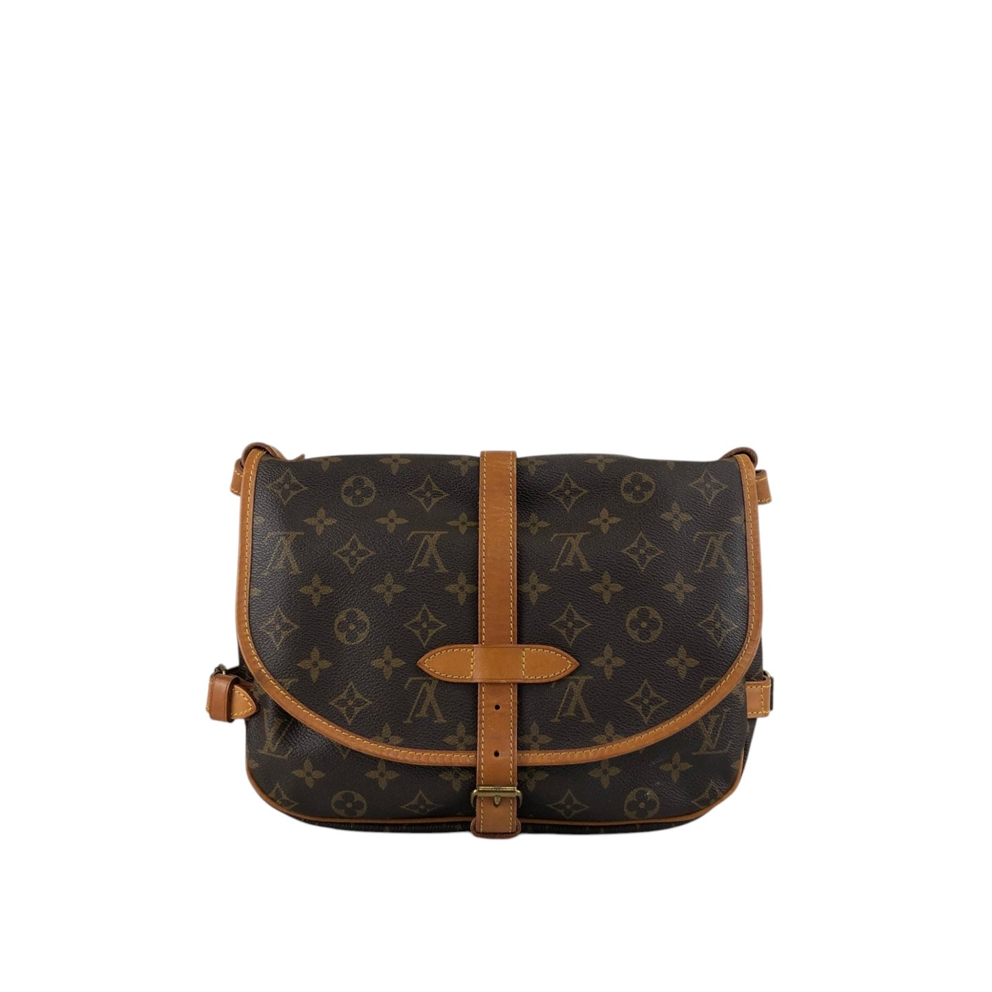 LOUIS VUITTON Monogram Shoulder bag Brown Vintage 27my8c